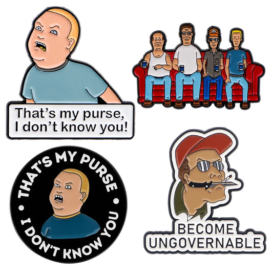 "That's my purse, I don't know you!" Brooches For Women Cartoon Enamel Pin Funny Metal Badge Jewelry Clothing Accessories Gifts